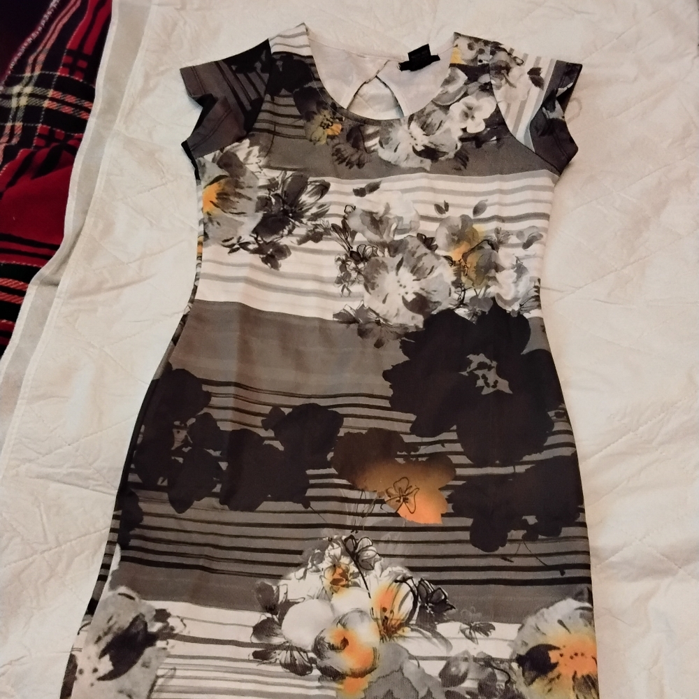 5th & Love Black and White Sheath Mini Dress
